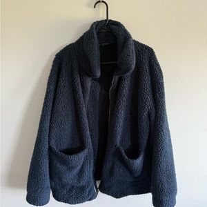 Women’s Navy Blue Teddy Jacket